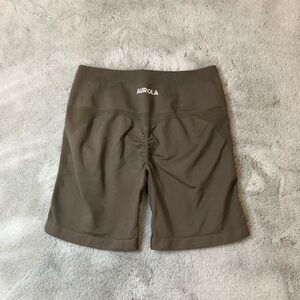 Aurola Brown High-Waist Bike Shorts